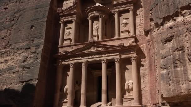 Petra Jordanien 2022 Unescos Världsarvslista Känd För Sin Klippiga Arkitektur — Stockvideo