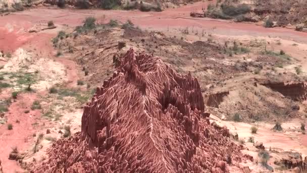 Red Tsingy Madagascar Géologie Merveilles Nature Roches Basalte Uniques Red — Video