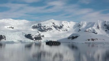 Okyanusta bir gemi turu. Güneşli bir günde okyanusa ya da denize yelken açan bir yolcu gemisi. Lüks yolcu gemisiyle seyahat etmek. Seyahat kavramı.