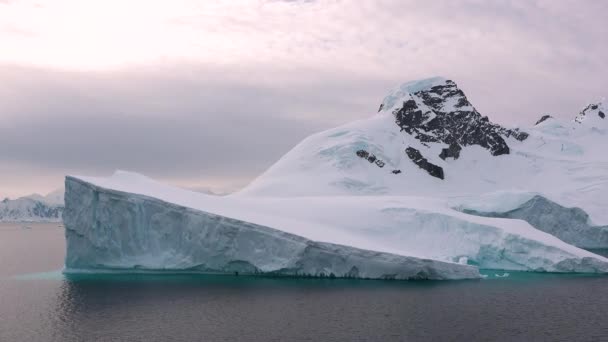 Góry Lodowe Piękno Antarktycznej Natury Góry Lód Ocean Ekologia Środowisko — Wideo stockowe