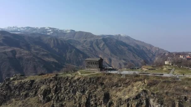Красивый Горный Пейзаж Вид Воздуха Аэросъемка Кавказских Гор Горы Вершины — стоковое видео