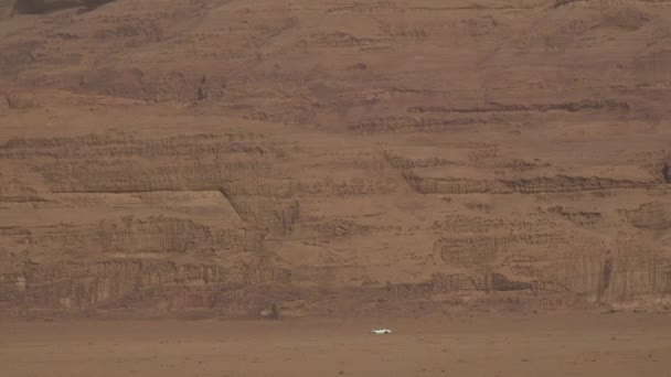 Σάντστορμ Της Ερήμου Άμμος Κυματίζει Στον Άνεμο Στους Αμμόλοφους Στην — Αρχείο Βίντεο