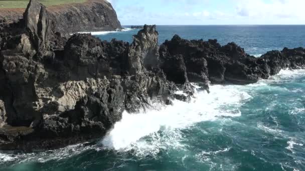 Onde Potenti Dell Oceano Atlantico Onde Rocce Dell Oceano Atlantico — Video Stock