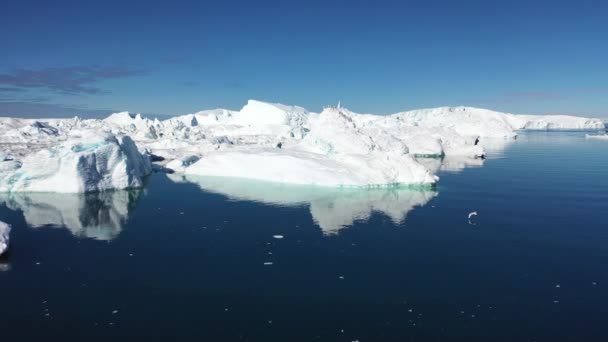 위에서 아이슬란드 파노라마 남극의 얼음의 — 비디오