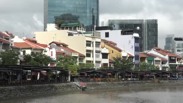 Singapur Eylül 2022 Singapur Bölgesi Modern Bir Şehrinin Manzarası Manzarası — Stok video