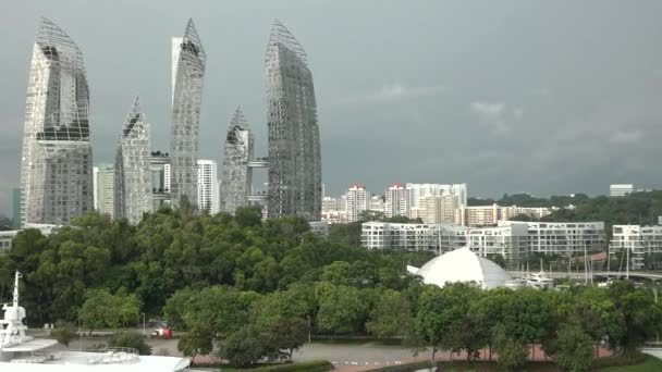 Singapur Septiembre 2022 Vista Del Distrito Financiero Singapur Panorama Paisajes — Vídeos de Stock