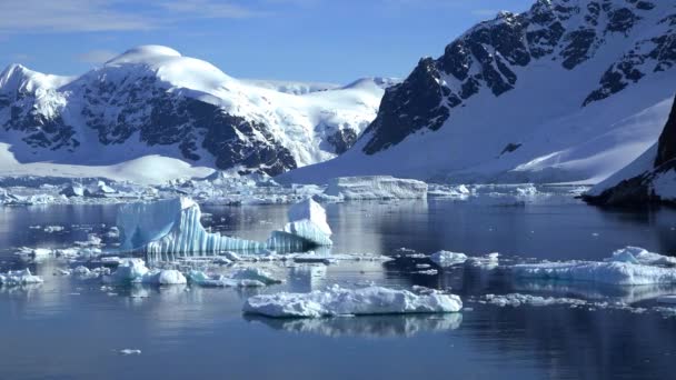 Colapso Iceberg Silenciosa Belleza Del Iceberg Antártida Iceberg Deriva Calentamiento — Vídeo de stock