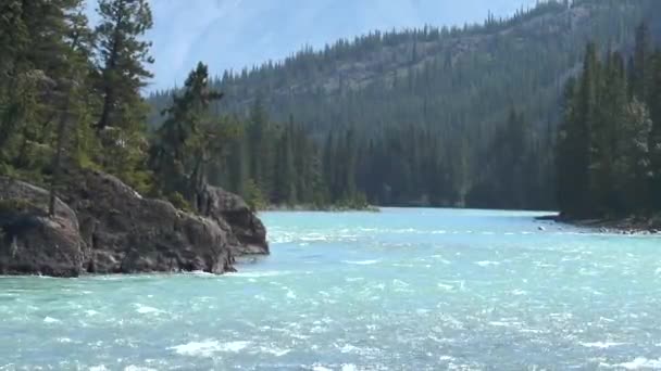 Natura Paesaggi Banff Park Montagne Foreste Fiumi Viaggio Canada — Video Stock