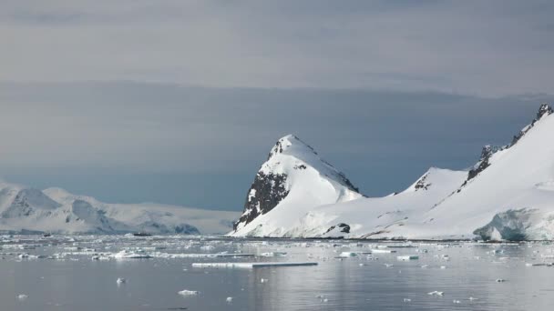Paisaje Antártico Calentamiento Global Clima Cambio Climático — Vídeos de Stock
