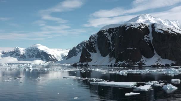 Ανταρκτική Τοπίο Υπερθέρμανση Του Πλανήτη Καιρός Και Κλιματική Αλλαγή — Αρχείο Βίντεο