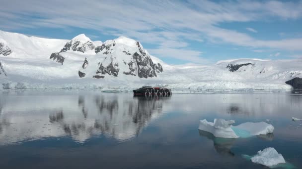 Антарктический Пейзаж Глобальное Потепление Погода Изменение Климата — стоковое видео