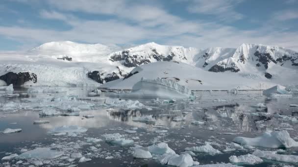 Paesaggio Antartico Riscaldamento Globale Clima Cambiamenti Climatici — Video Stock