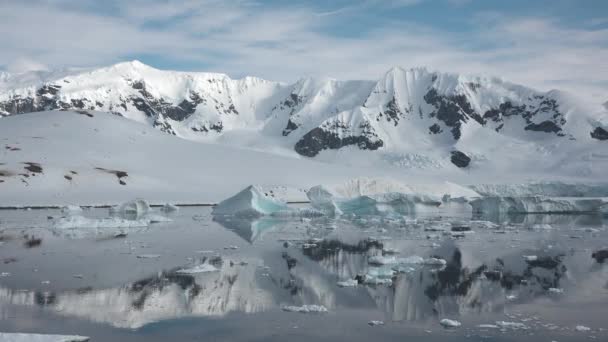 Antarktická Krajina Globální Oteplování Počasí Změna Klimatu — Stock video