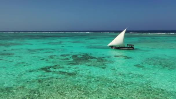 Yacht Dans Océan Voile Mode Vie Actif Voilier Loisirs Actifs — Video