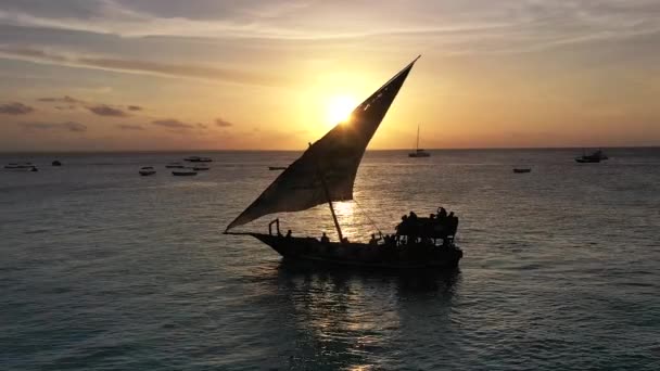 Jacht Ozean Segeln Aktiver Lebensstil Segelschiff Aktive Erholung Auf See — Stockvideo