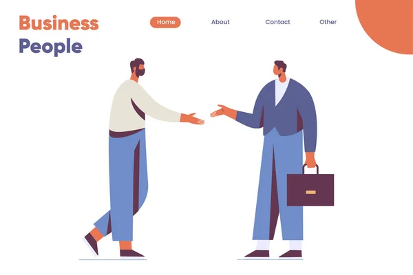 Business People Ensemble Vectoriel Silhouette Plate Homme Affaires Femme Affaires — Image vectorielle