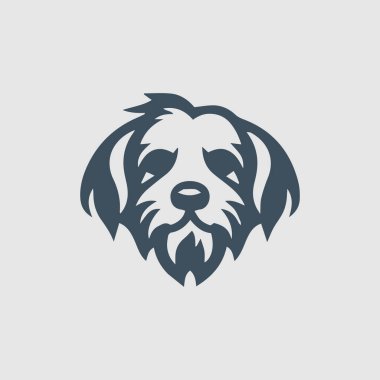 El çizimi Köpek silueti vektör logosu