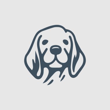 El çizimi Köpek silueti vektör logosu