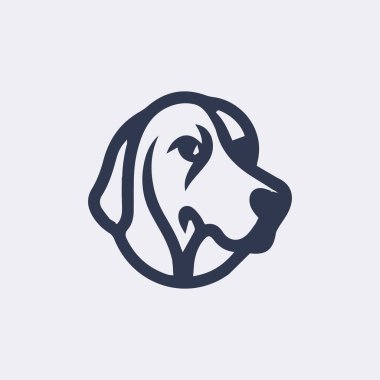 Köpek kafası vektör logosu, simge