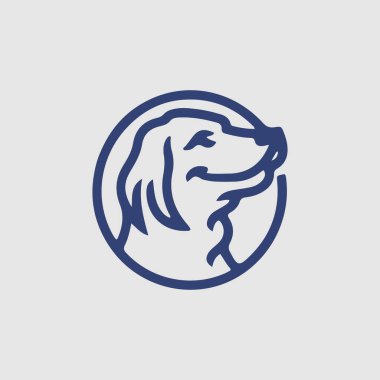 Köpek kafası vektör logosu, simge