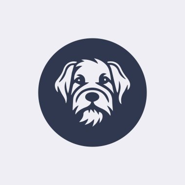 Köpek kafası vektör logosu, simge