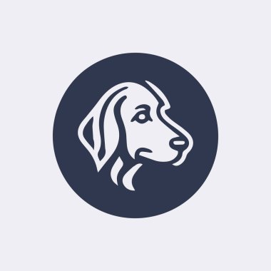 Köpek kafası vektör logosu, simge