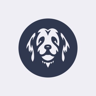 Köpek kafası vektör logosu, simge