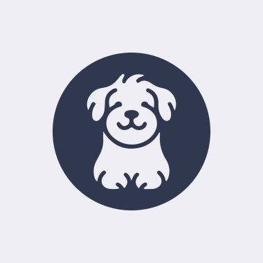 Şirin Çizgi Köpek siluet vektör simgesi