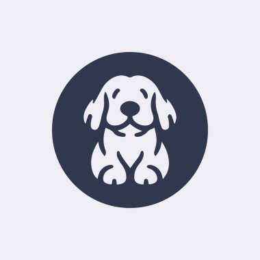 Şirin Çizgi Köpek siluet vektör simgesi