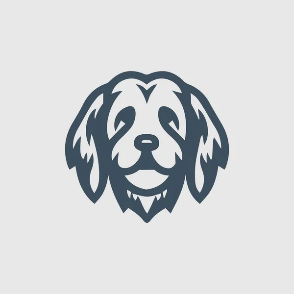 Logotipo Vetor Silhueta Cão Desenhado Mão —  Vetores de Stock