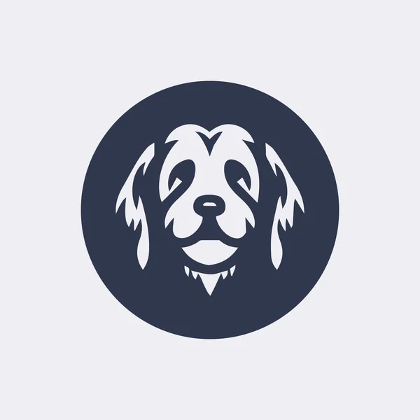 Hundhuvud Vektor Logotyp Ikon — Stock vektor