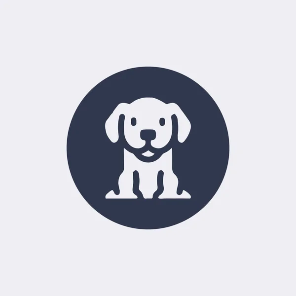 Dog Face Flat Vector Icon — Stock Vector
