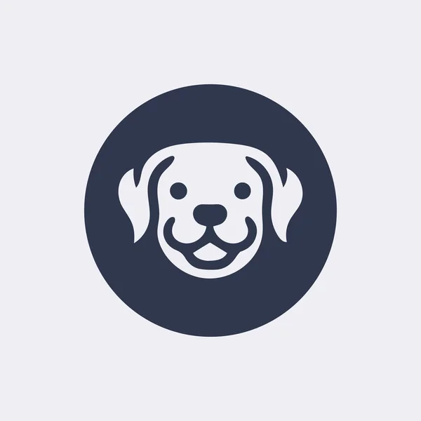 Ícone Bonito Vetor Silhueta Cão Dos Desenhos Animados —  Vetores de Stock
