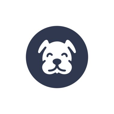 Köpek silueti vektör çizgi film logosu seti