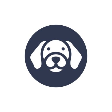 Köpek silueti vektör çizgi film logosu seti