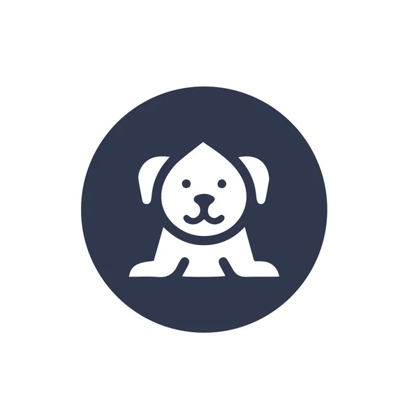 Sílhueta Cão Logotipo Dos Desenhos Animados Vetor —  Vetores de Stock
