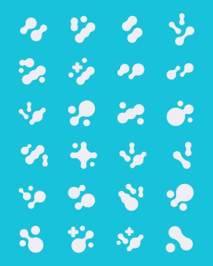 Prebiyotik, mikrop, laktübasil şekilli büyük simge kümesi