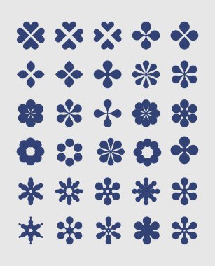 Çiçek şekli vektör kümesi 1