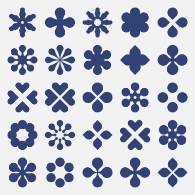 Çiçek şekli vektör kümesi 1