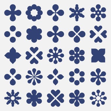 Çiçek şekli vektör kümesi 1