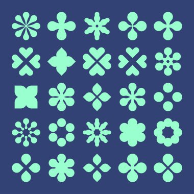 Çiçek şekli vektör kümesi 1