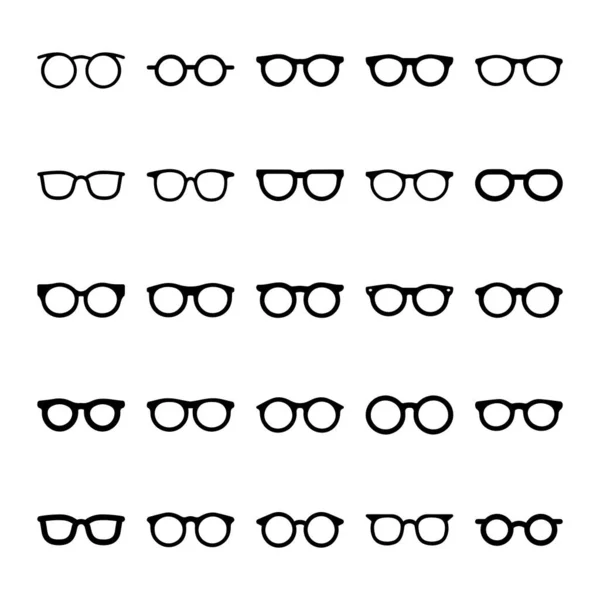 Glasögon Form Vektor Ikon Set — Stock vektor