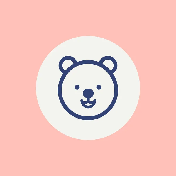 Teddybär Ikone — Stockvektor