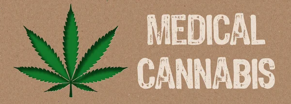 Corte Papel Cannabis Medicinal — Fotografia de Stock