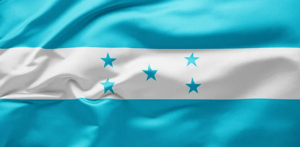 Acenando Bandeira Nacional Honduras — Fotografia de Stock