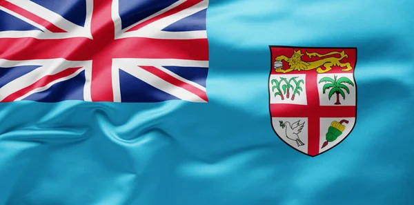 Ondeando Bandera Nacional Fiyi — Foto de Stock