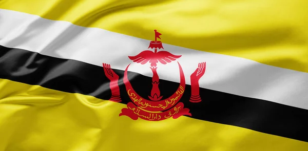 Bandeira Nacional Brunei — Fotografia de Stock