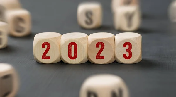 Letter Dice Number 2023 — Stock Photo, Image
