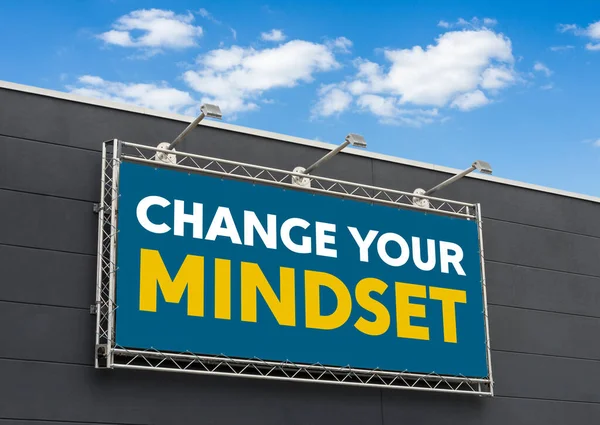 Change Your Mindset Written Billboard — Stock Photo, Image