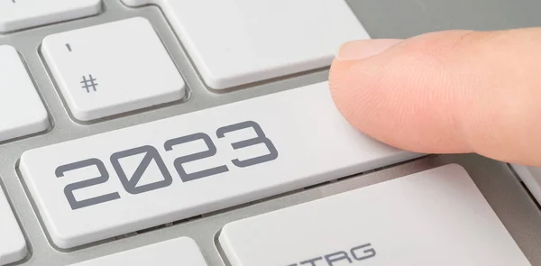 ラベル付きキーボードボタン 2023 — ストック写真